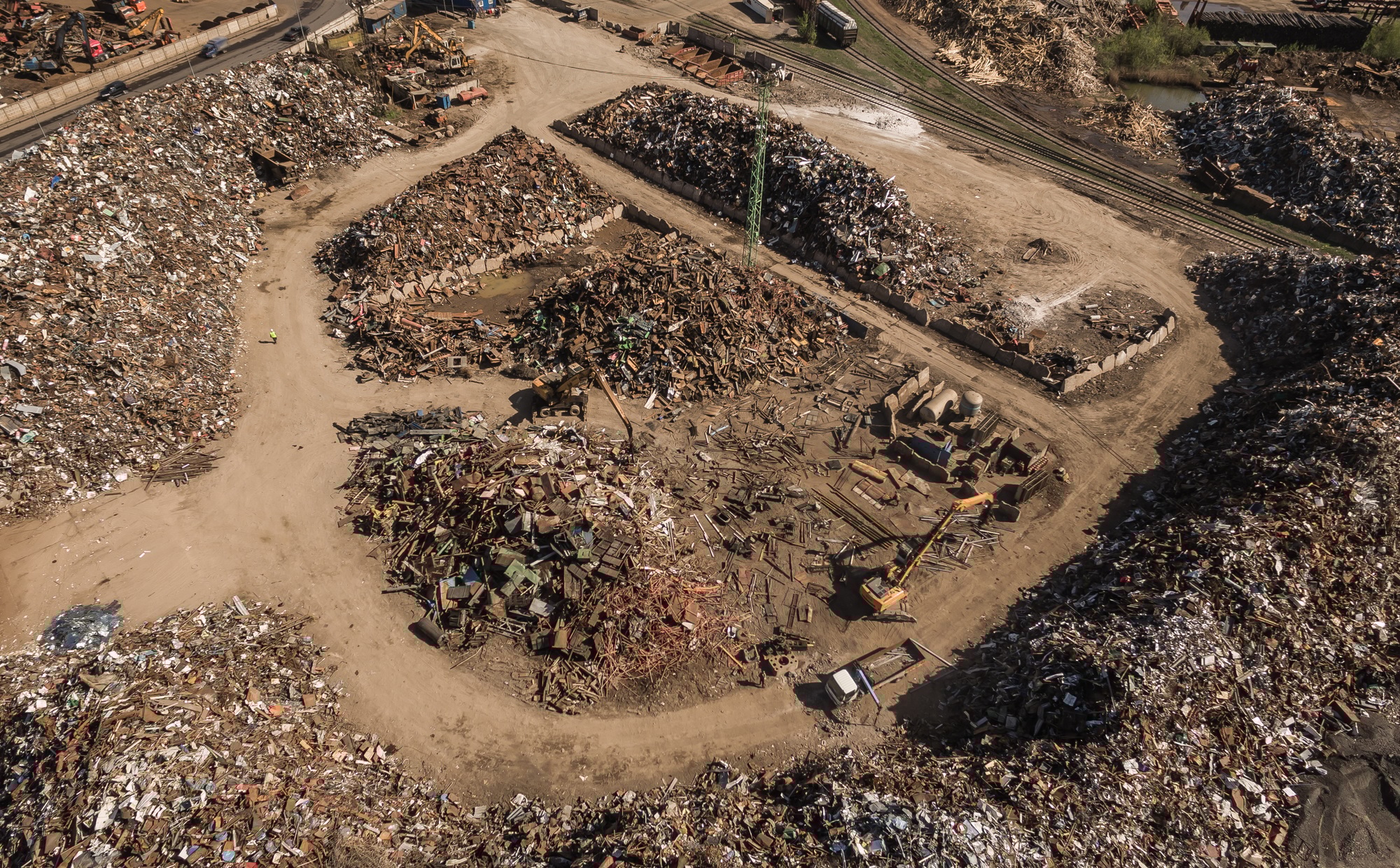 Dump with scrap metal